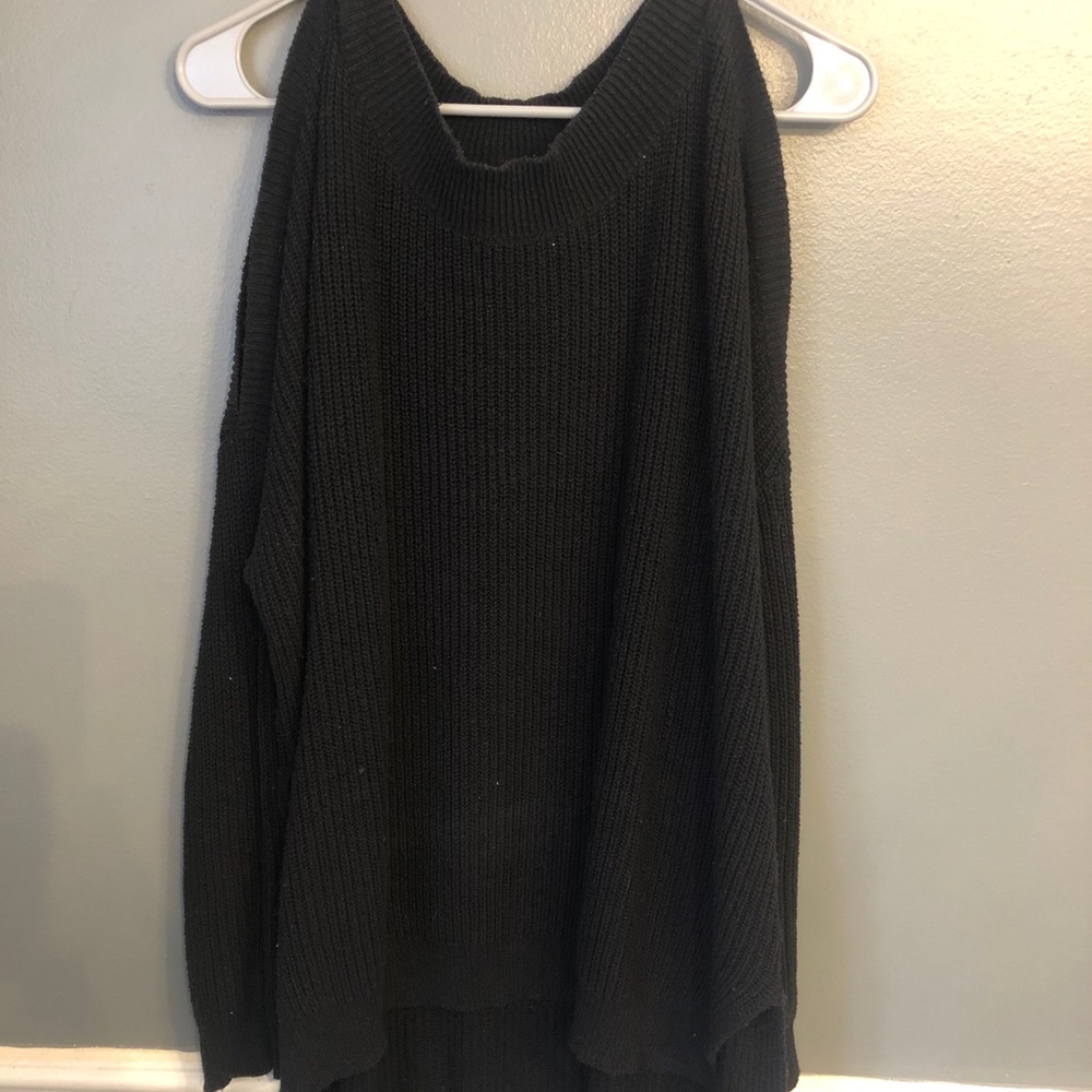 Cold shoulder sweater
